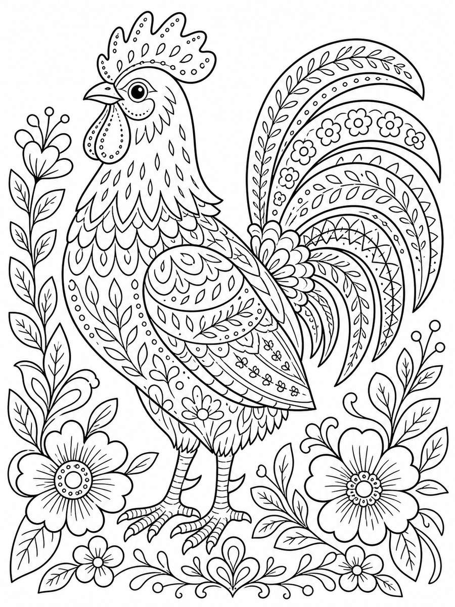 Folk Art Rooster photo