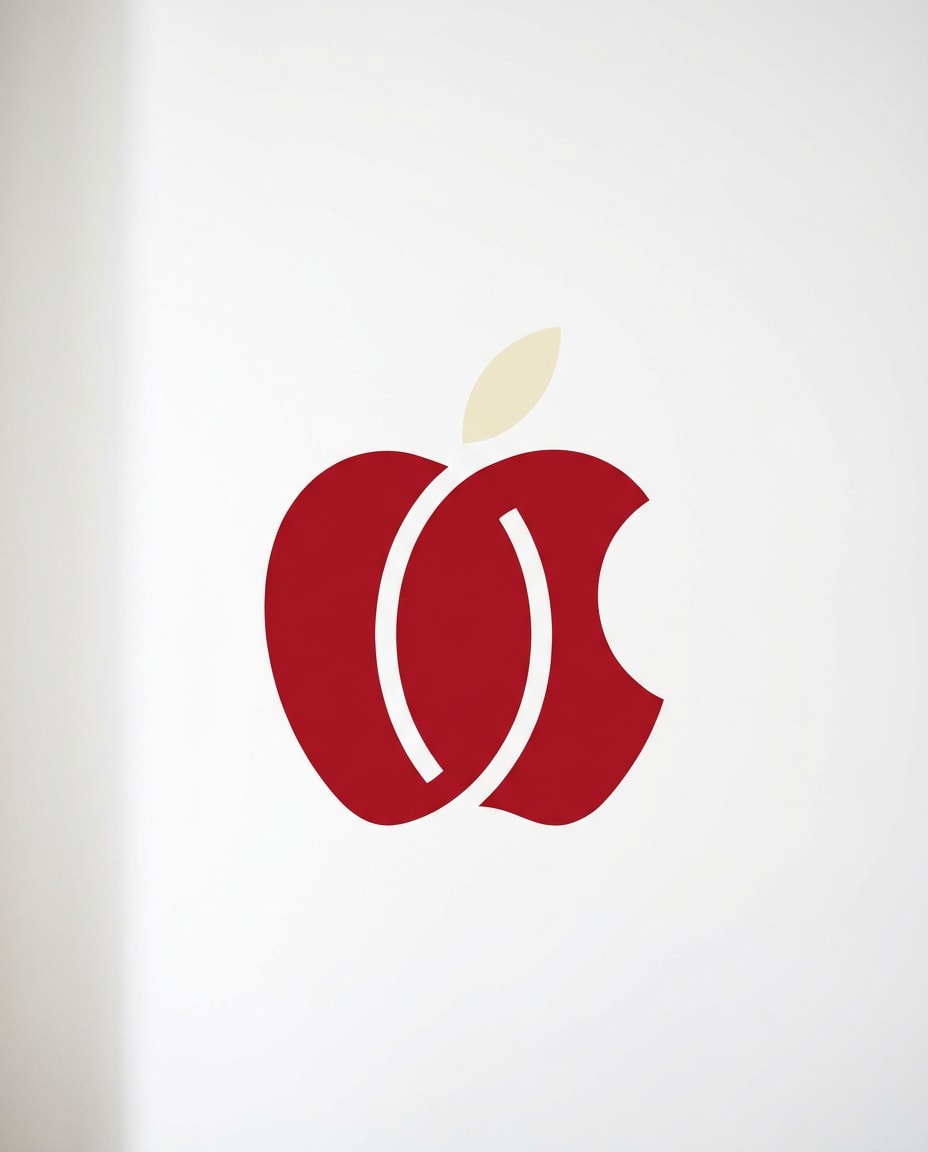 negative space apple photo