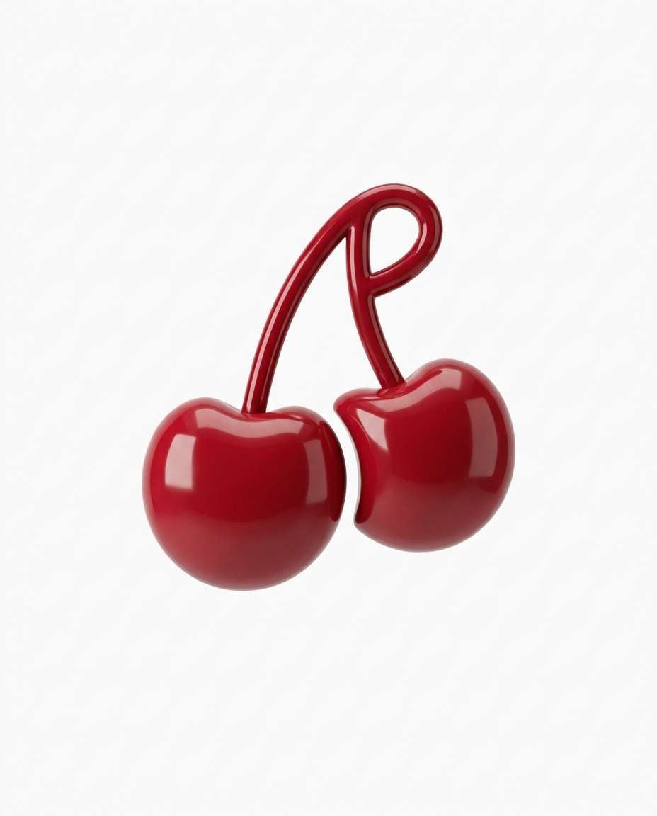 glossy cherry icon photo