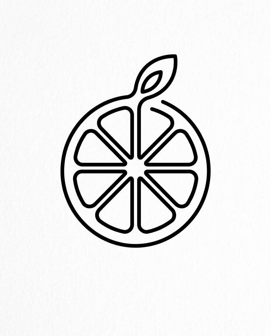 monoline citrus slice photo