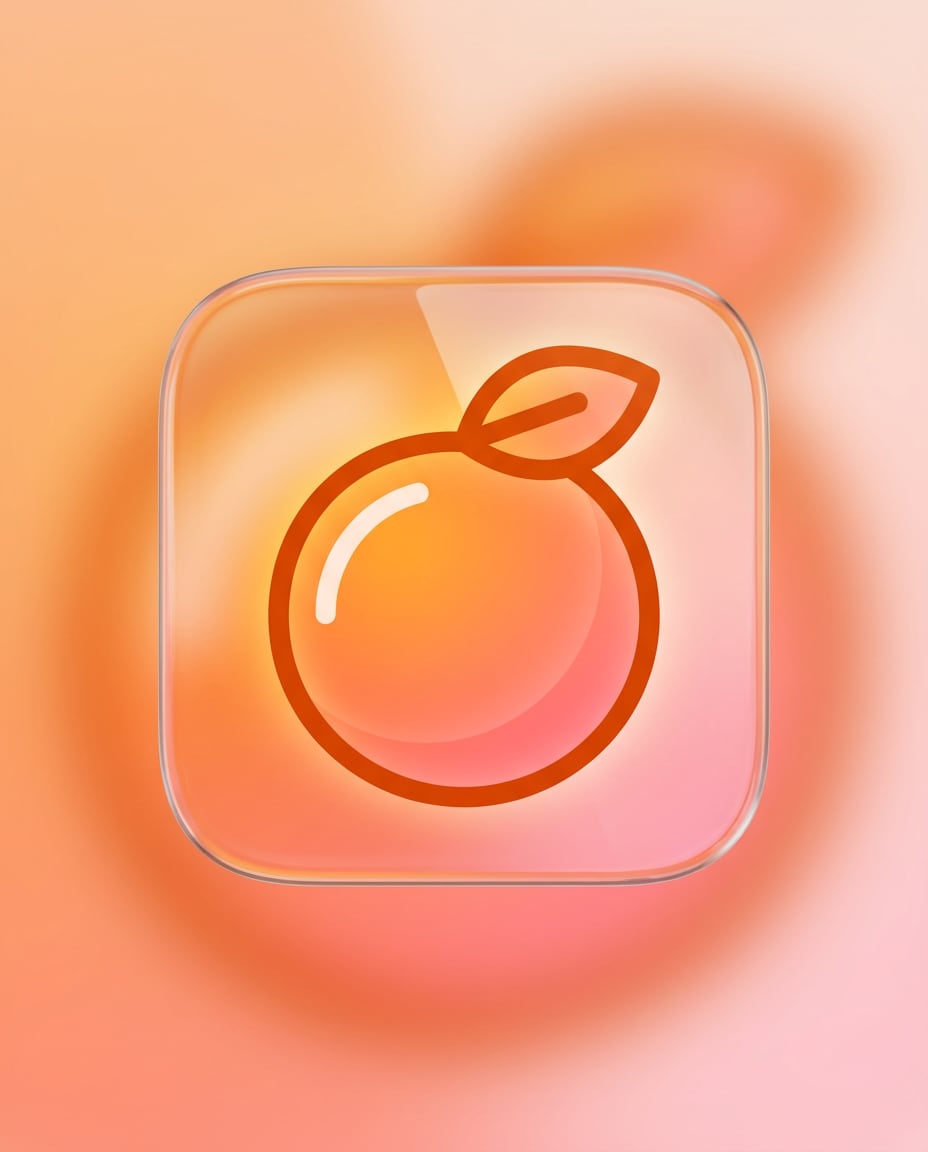gradient orange app icon photo