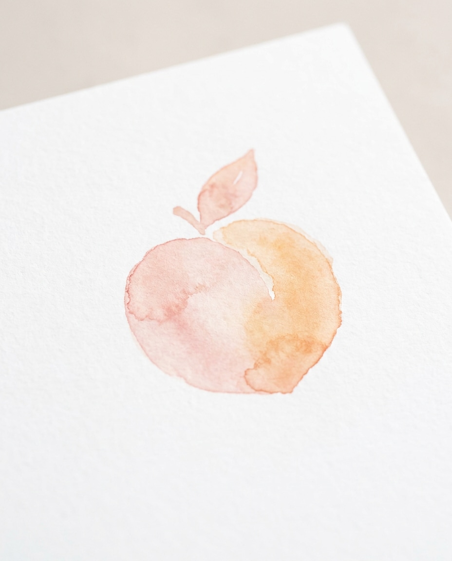watercolor peach mark photo