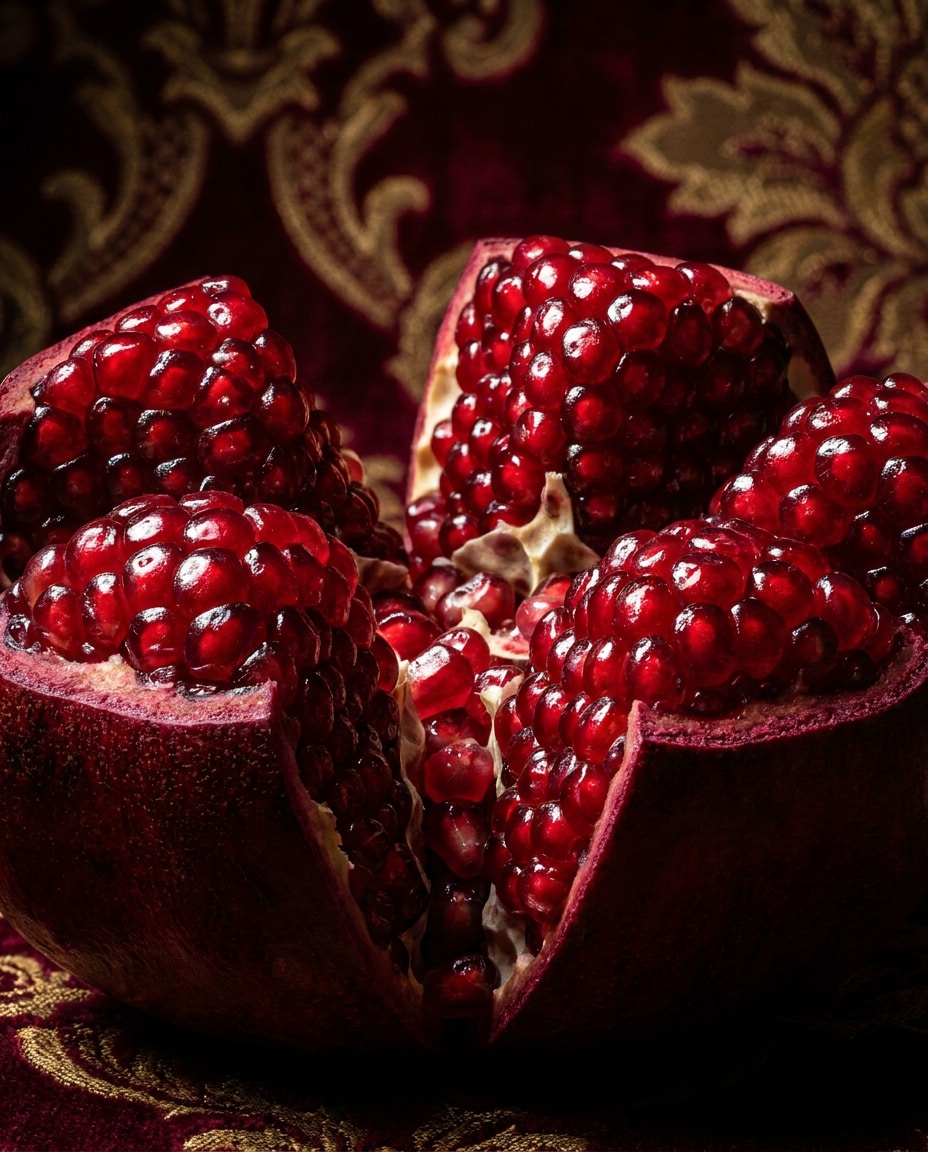 pomegranate jewel closeup photo