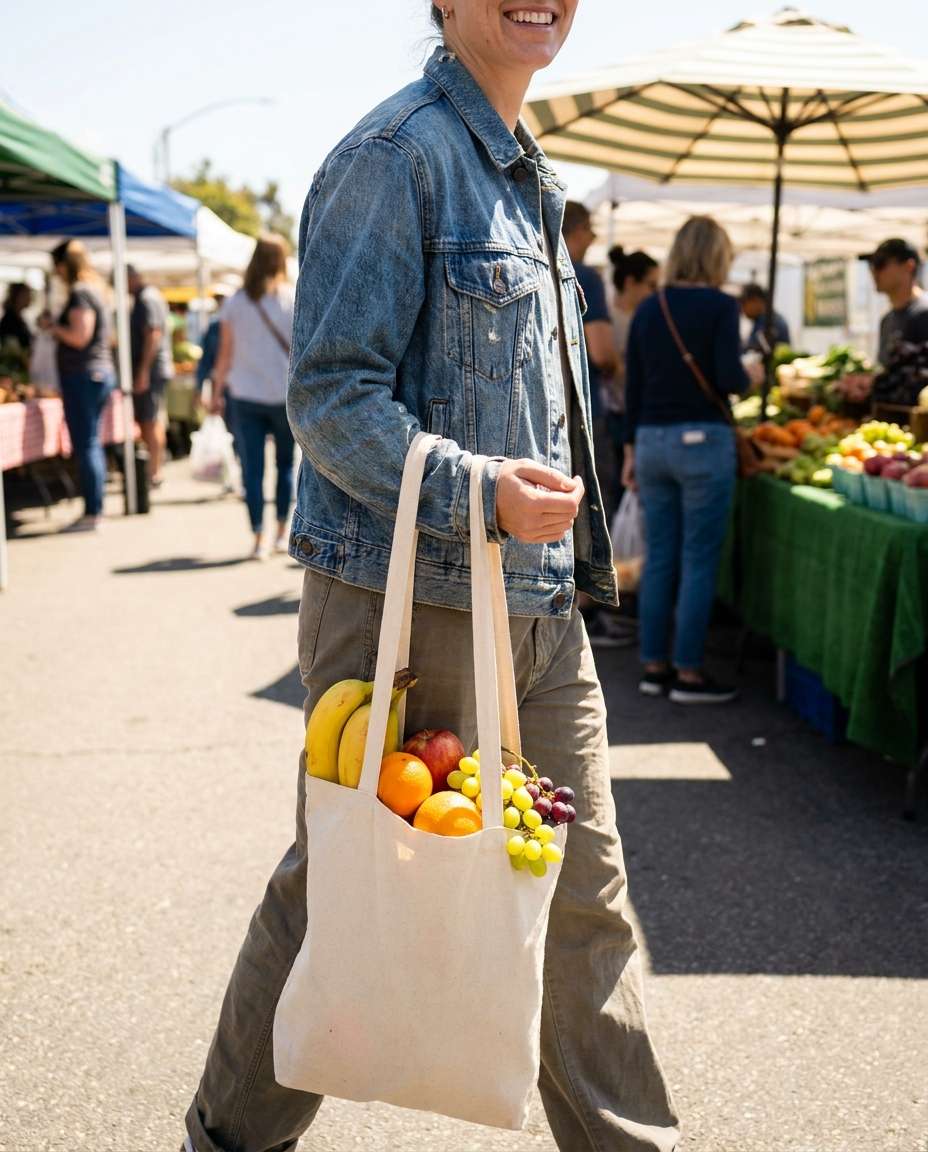 market tote overflow photo