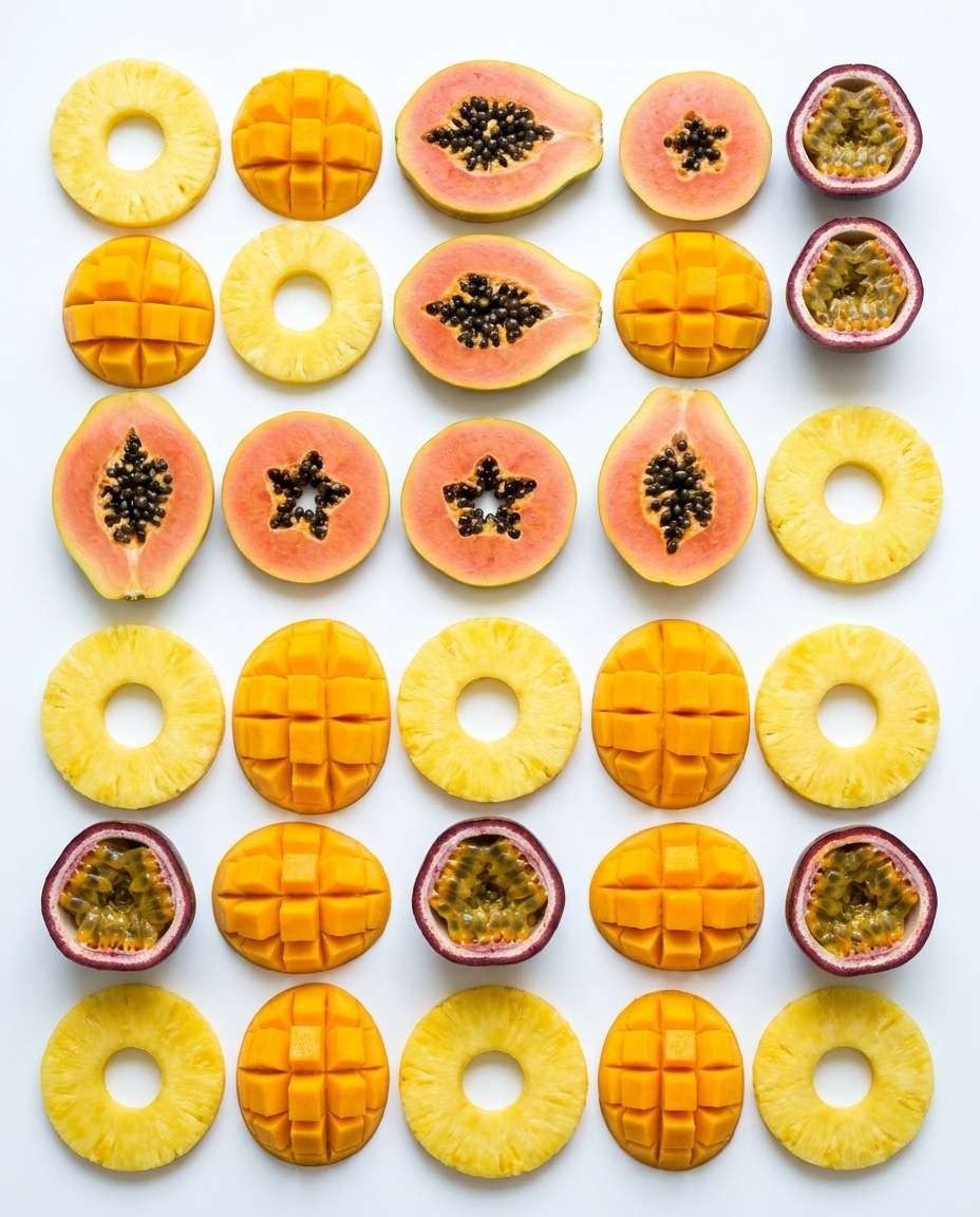 tropical flat lay photo