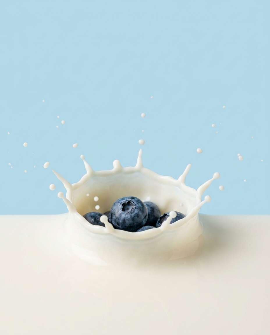 blueberry milk splash photo