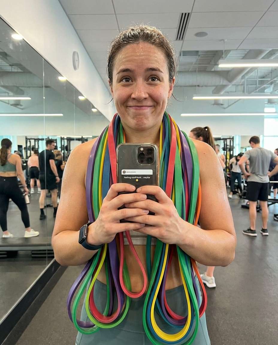 gym selfie gone wrong photo