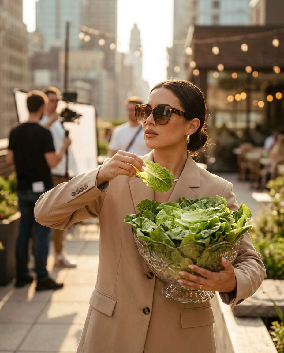 influencer salad photoshoot photo