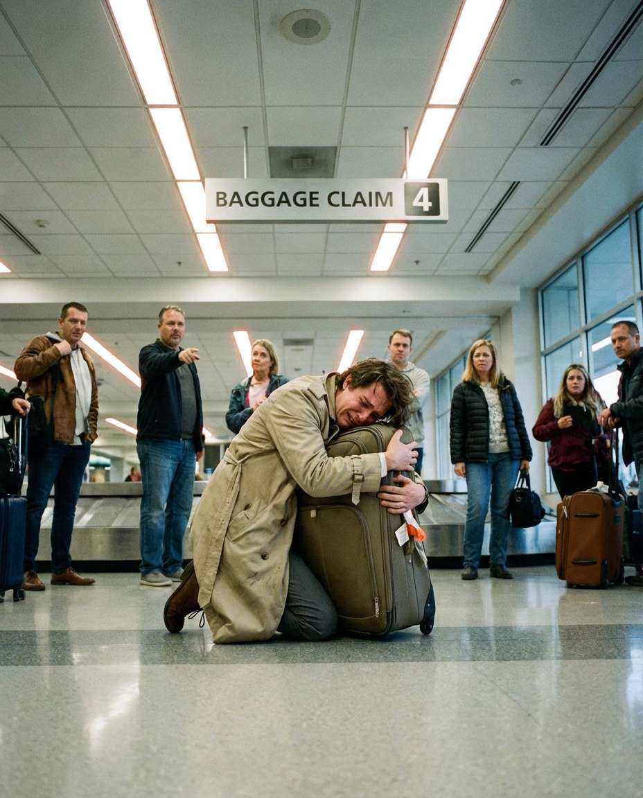 airport luggage drama photo