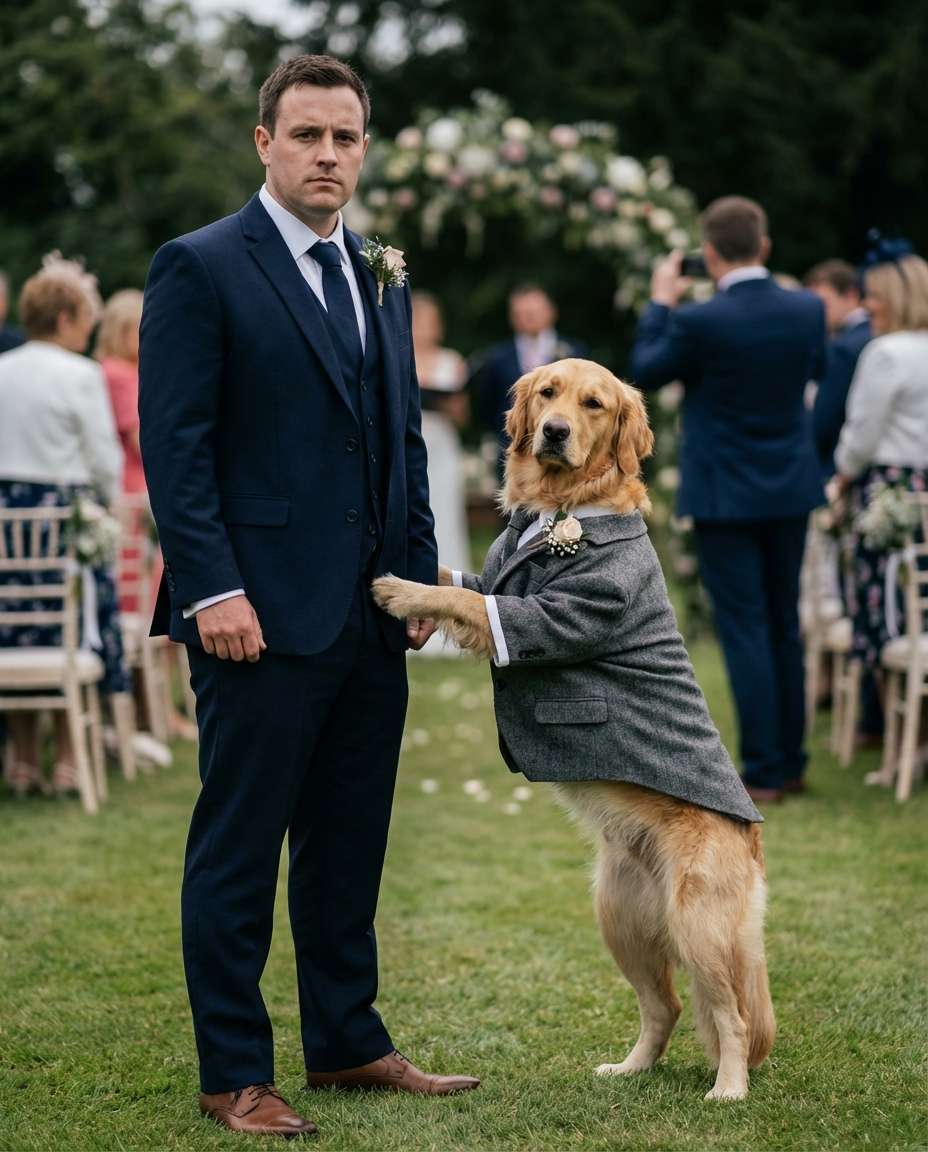 dog as best man photo