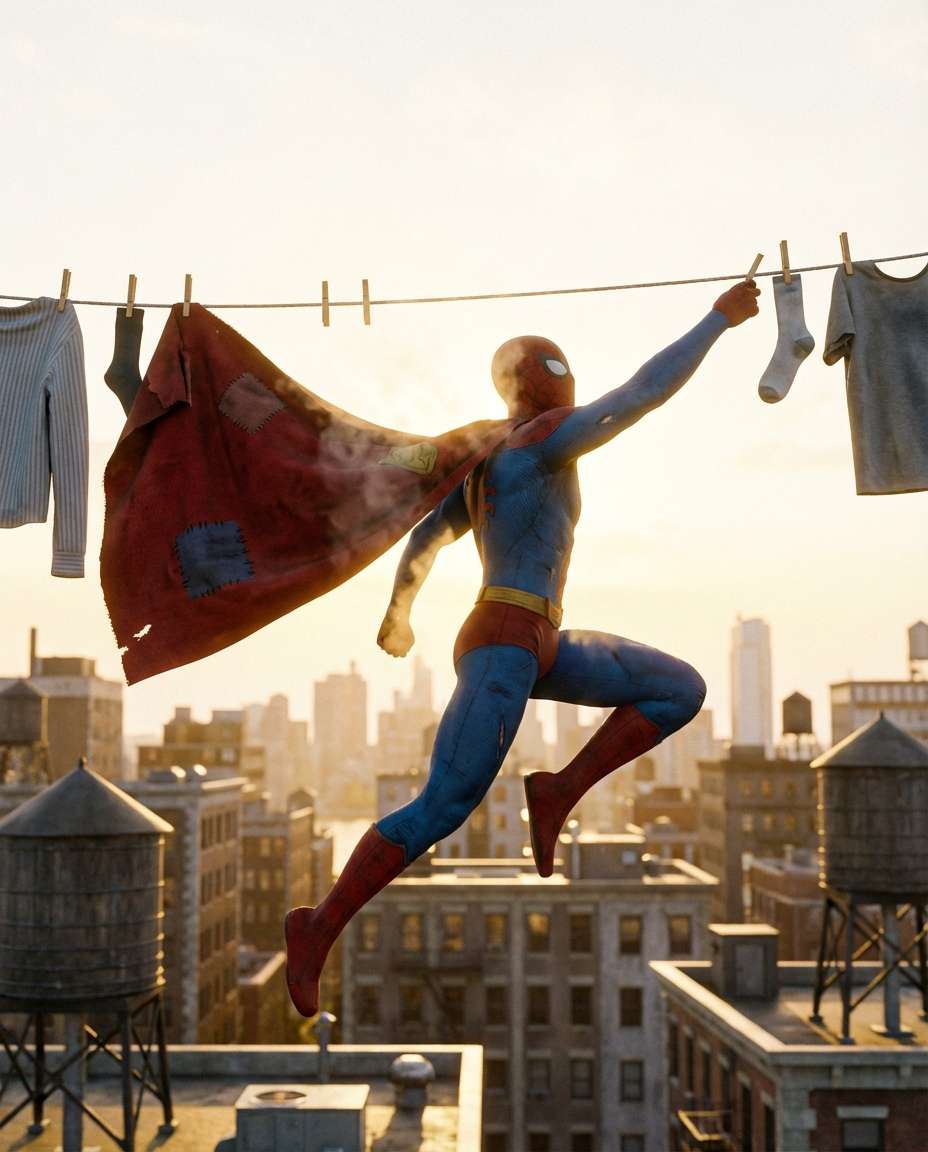 superhero laundry day photo