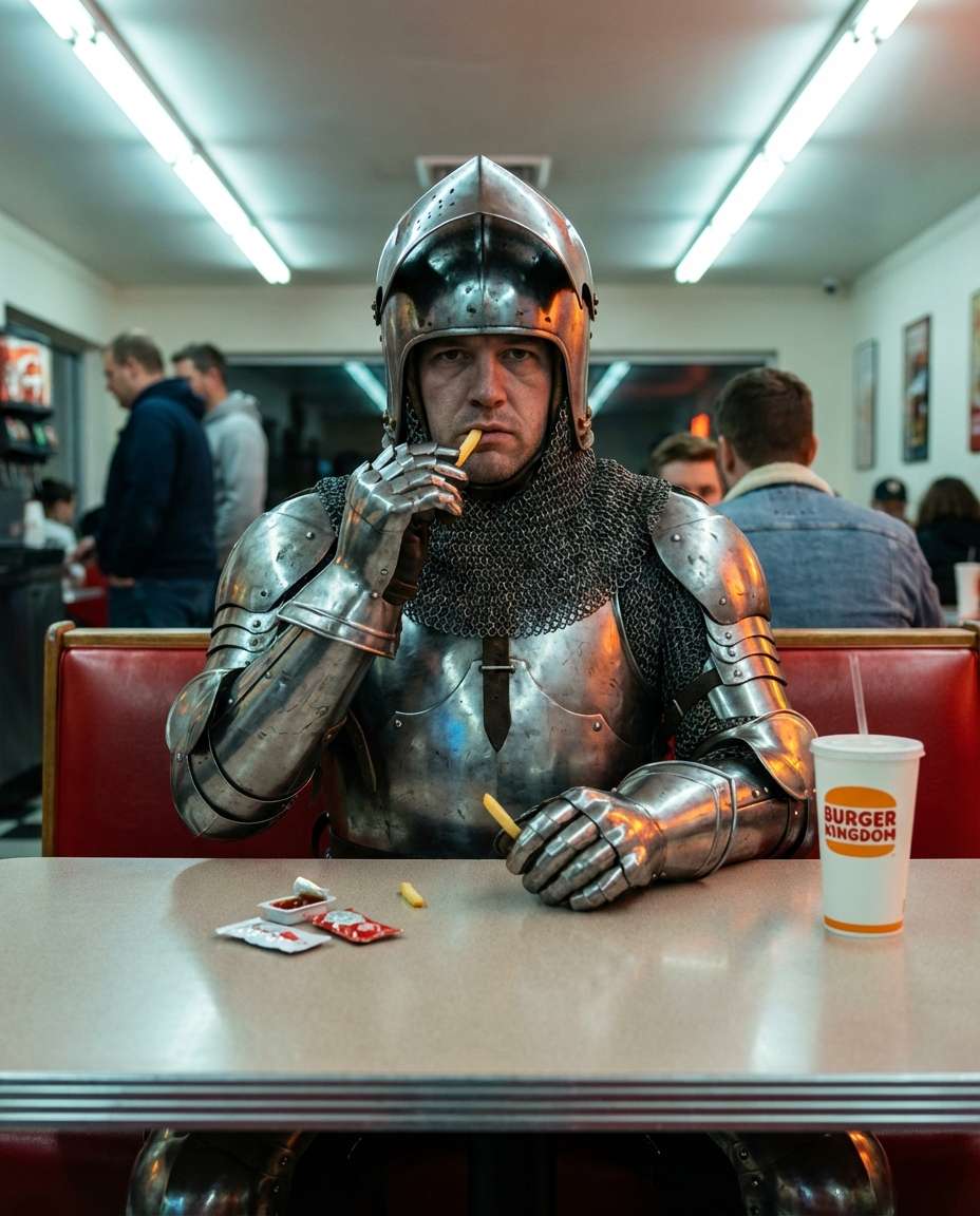 medieval fast food knight photo