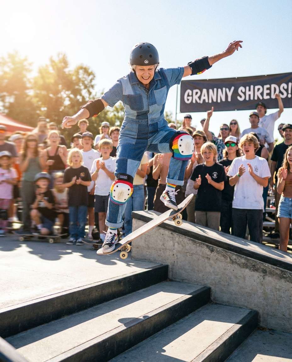 grandma skate park pro photo