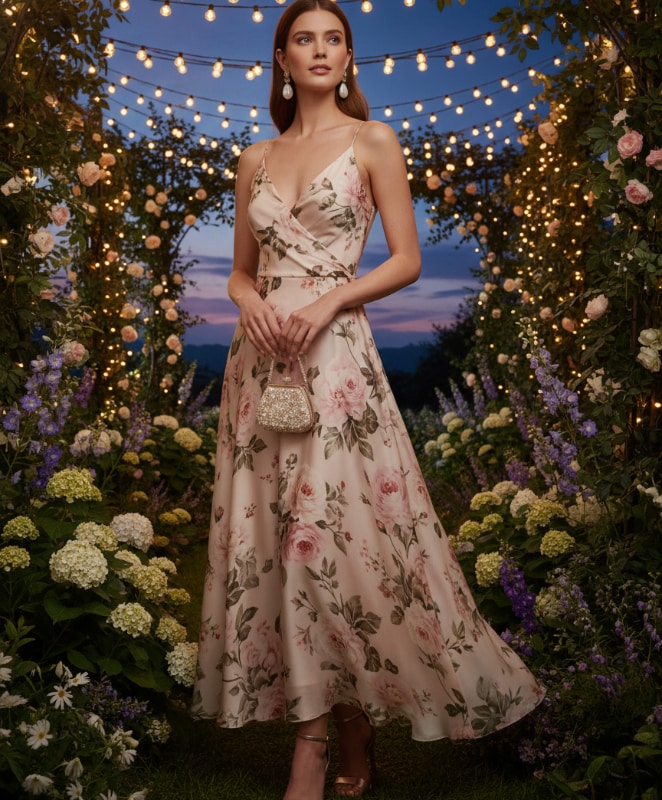 ai garden party look photo prompt