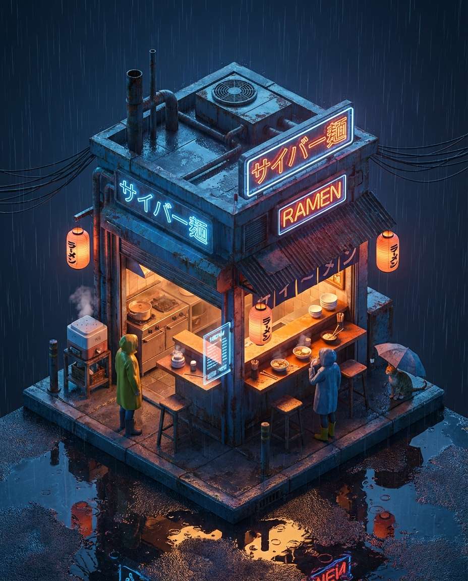 isometric mini diorama photo