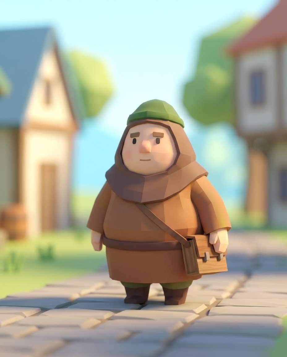 lowpoly game style photo