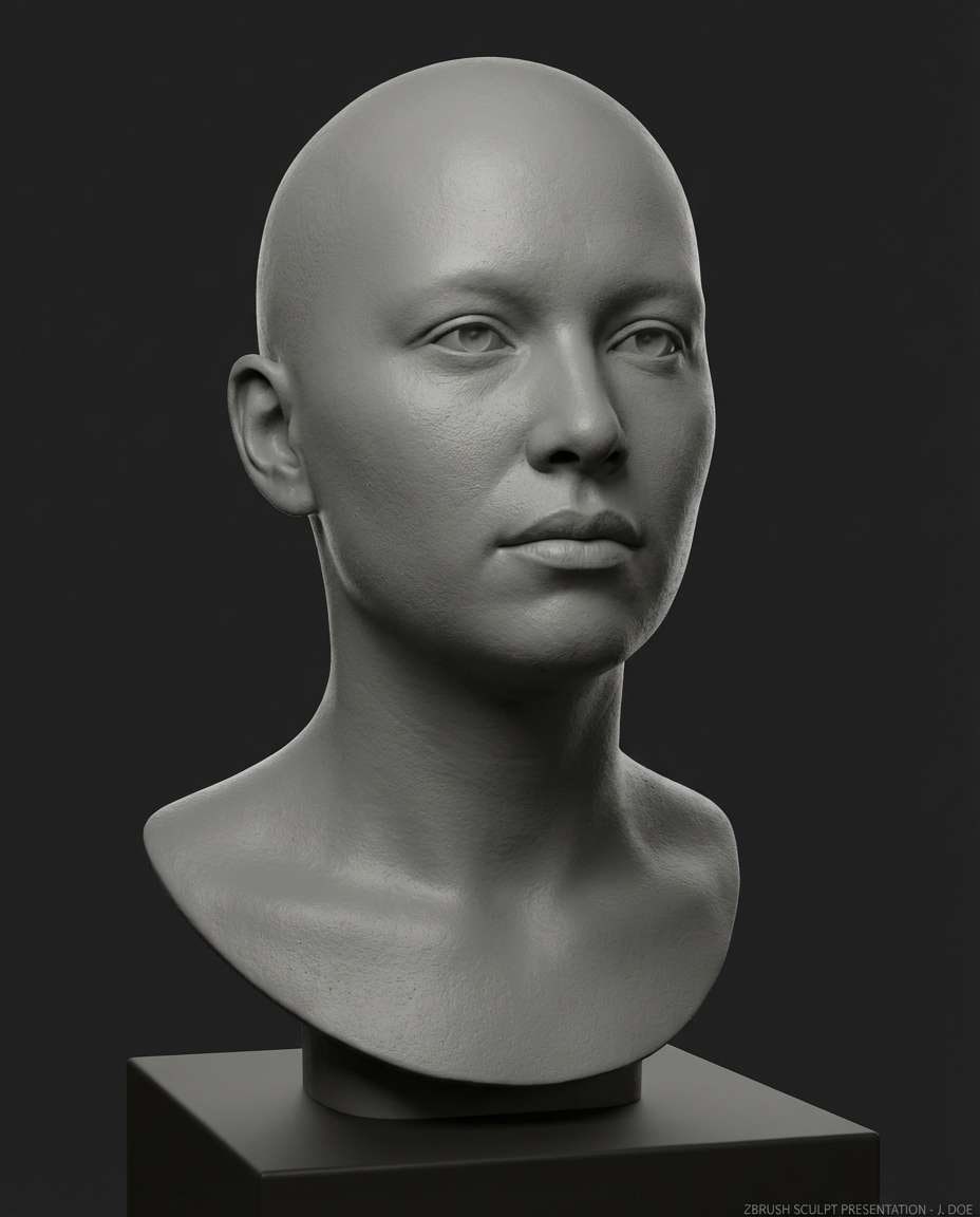 realistic portrait bust photo