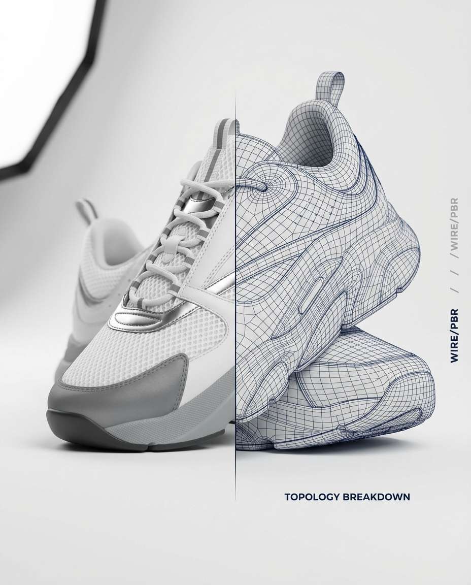 wireframe overlay render photo