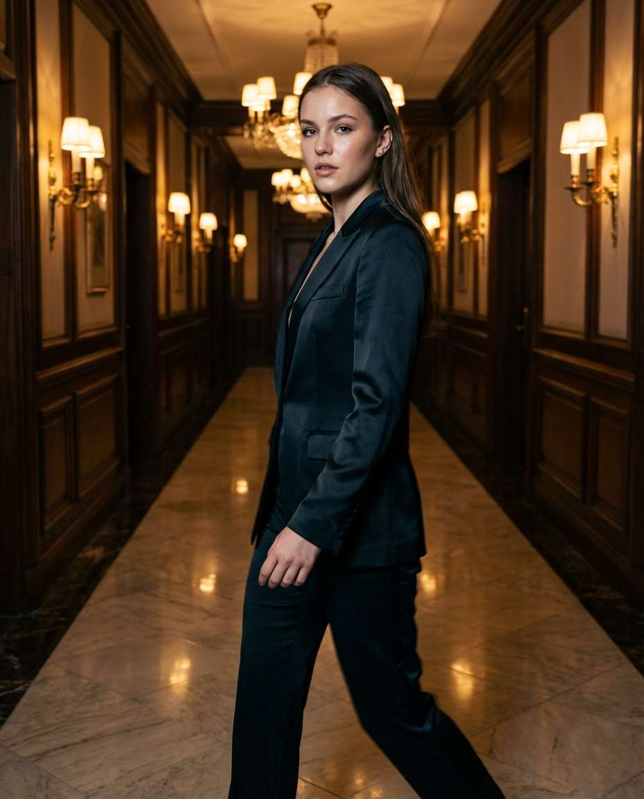 luxury hotel hallway photo