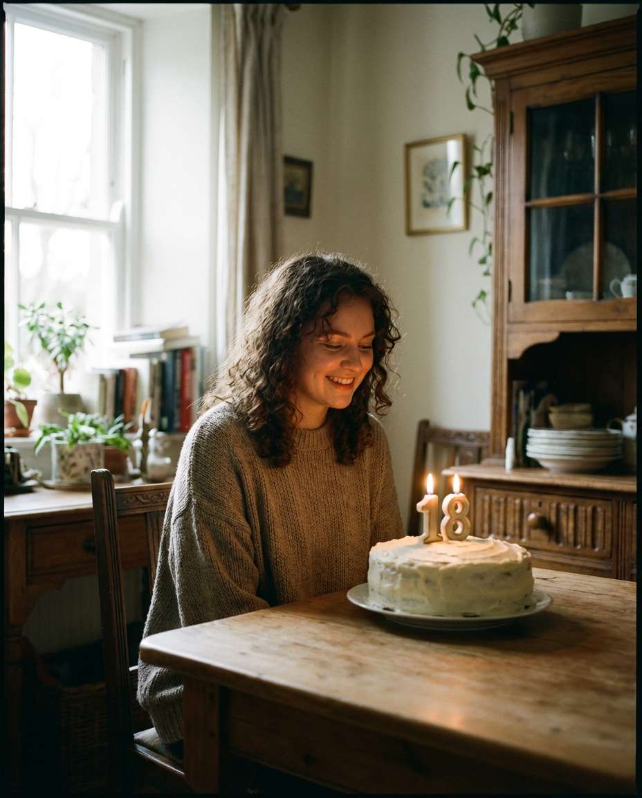 home cake candles photo