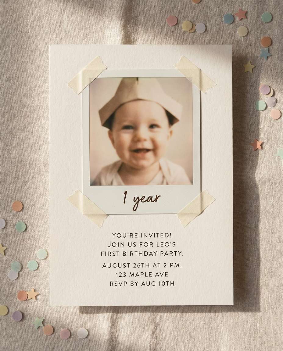 polaroid snapshot style photo