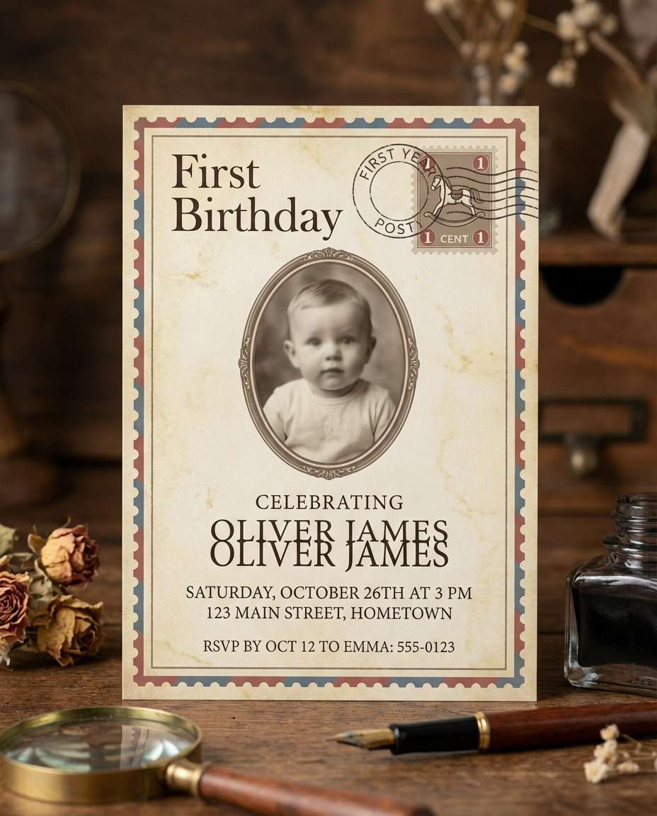 vintage postage theme photo