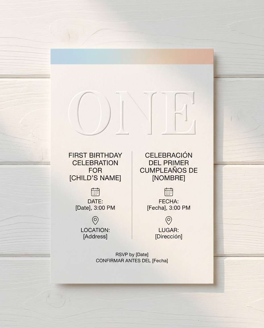 bilingual invite layout photo