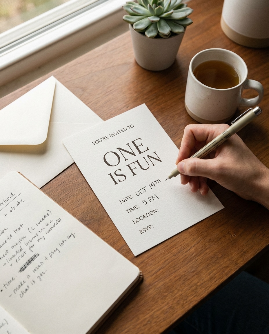 mom writing details photo