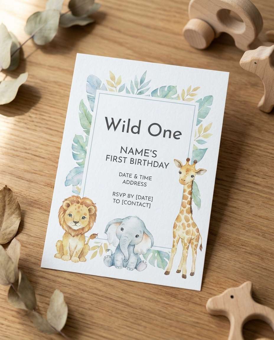 safari animal party photo