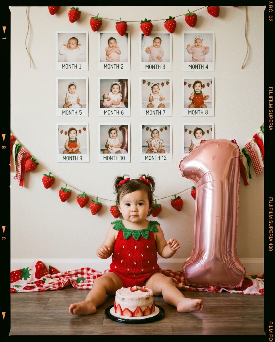 polaroid collage wall photo