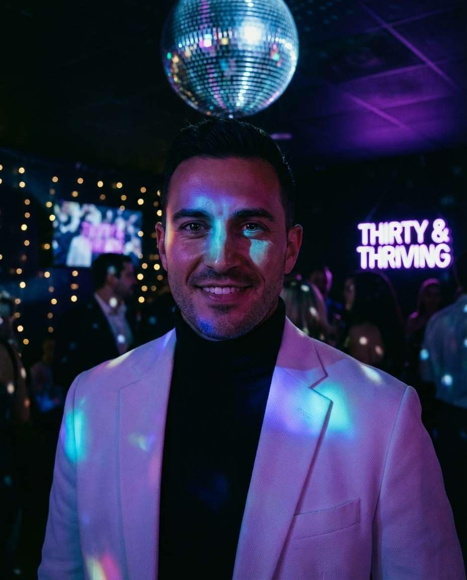 disco night portrait photo