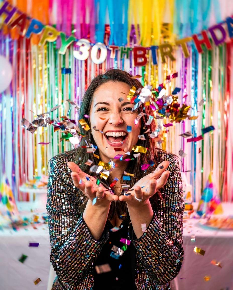 confetti toss freeze photo