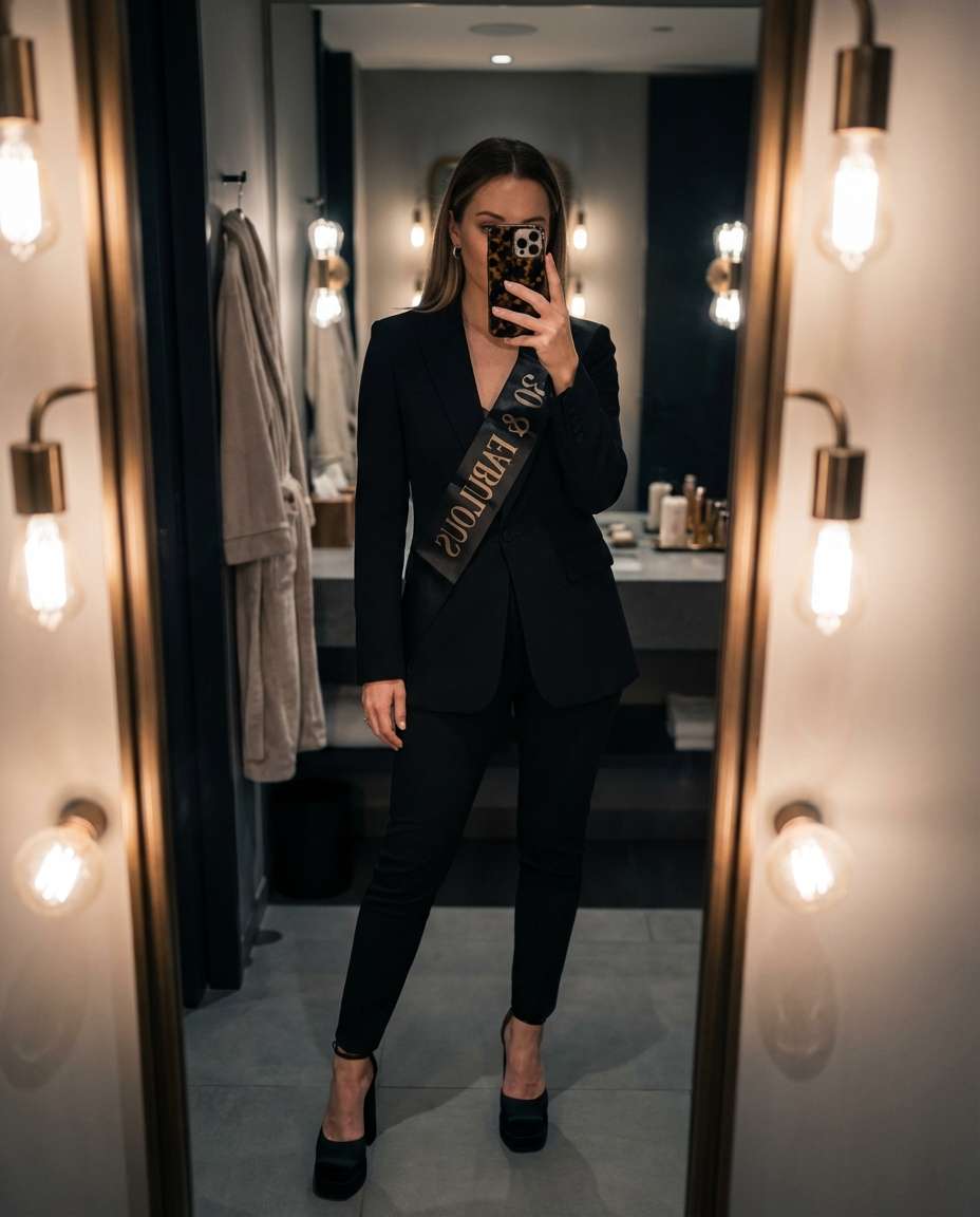 mirror selfie glam photo