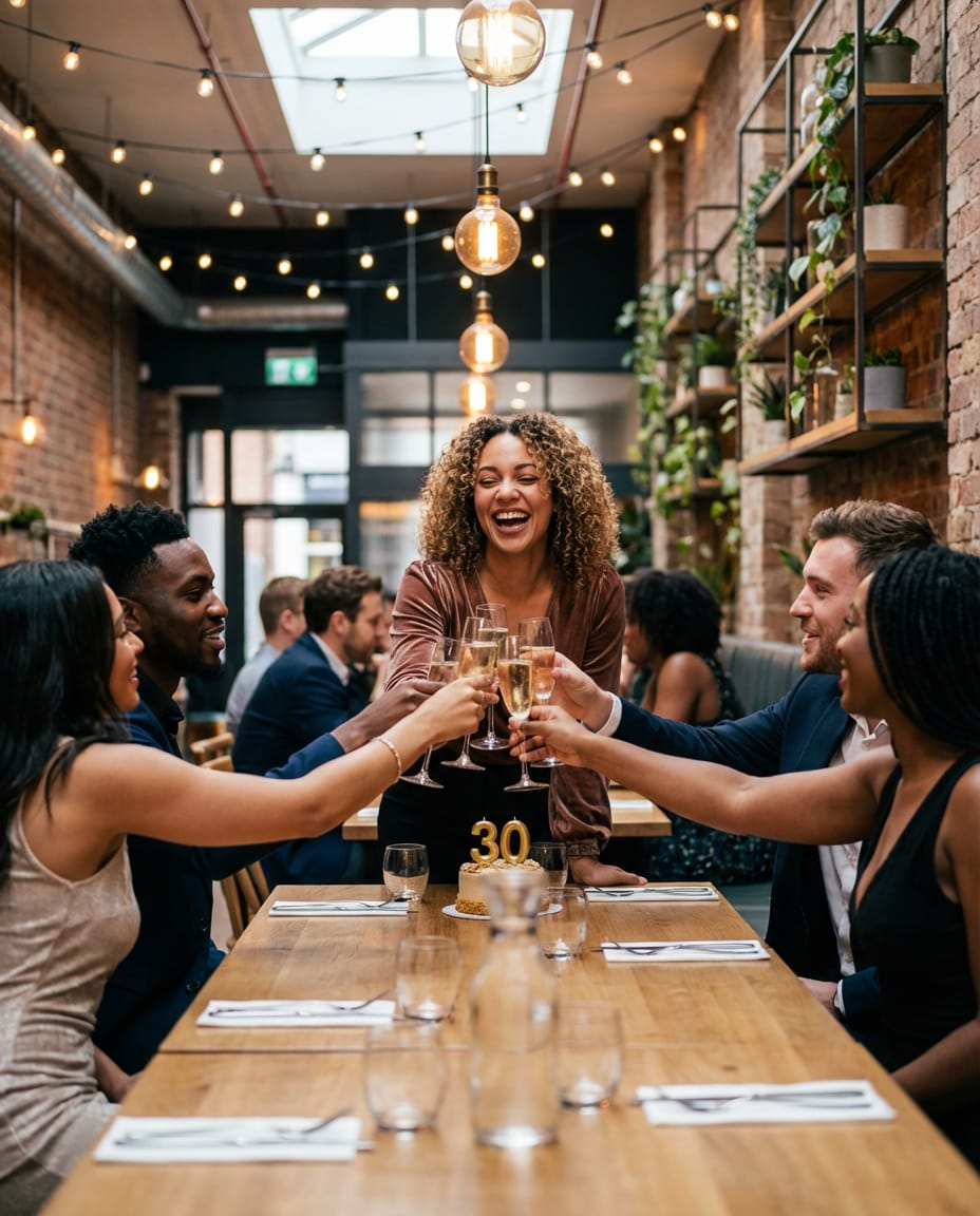 friends cheers moment photo