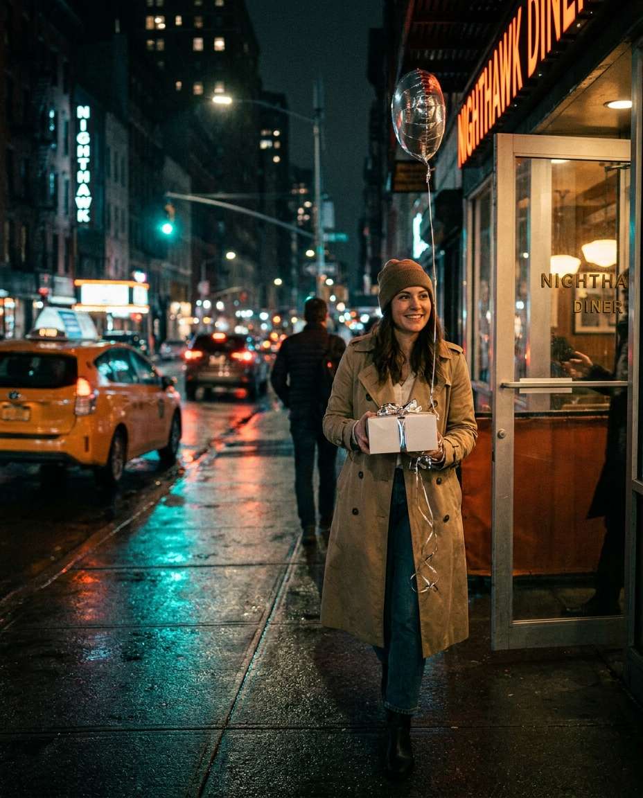 street night portrait photo