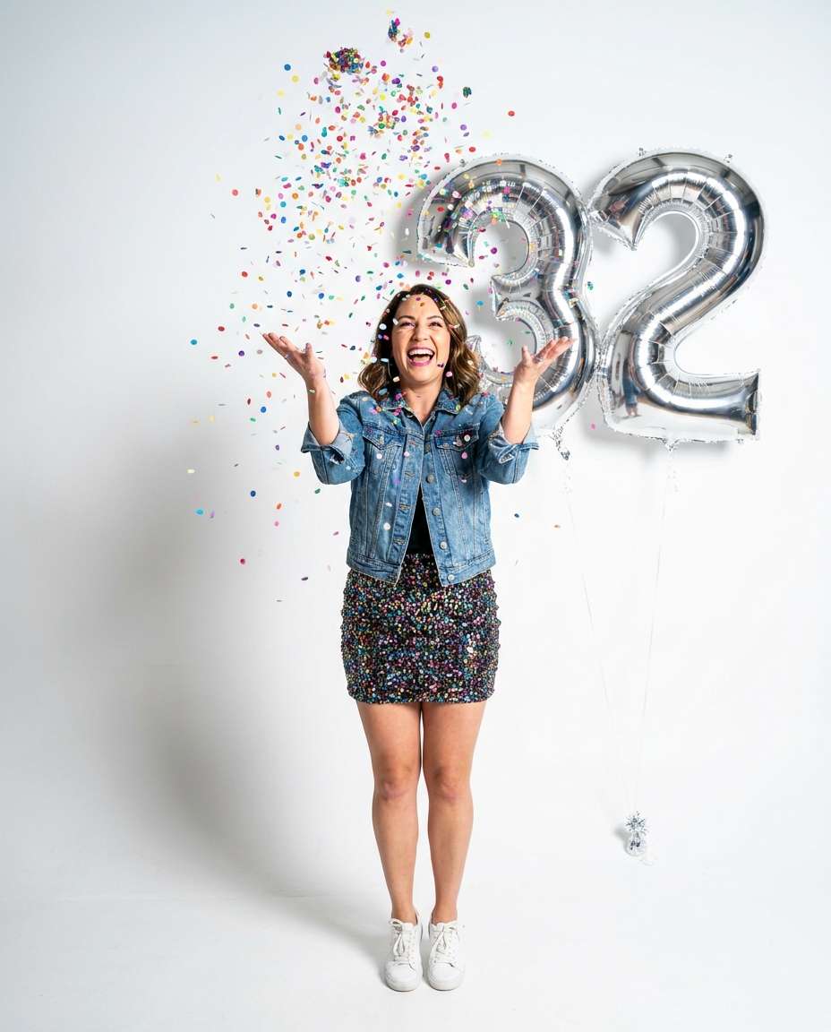 confetti toss freeze photo
