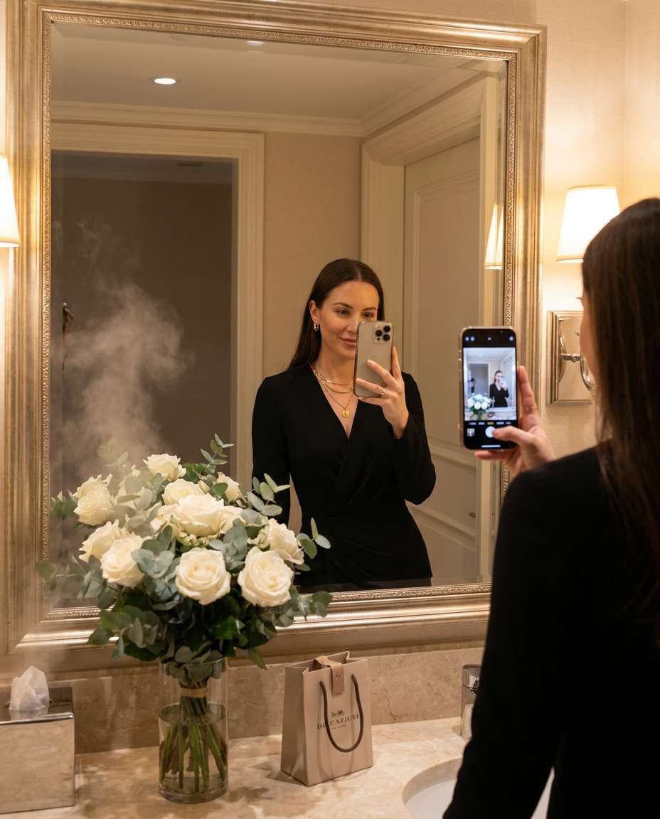 luxury hotel mirror photo