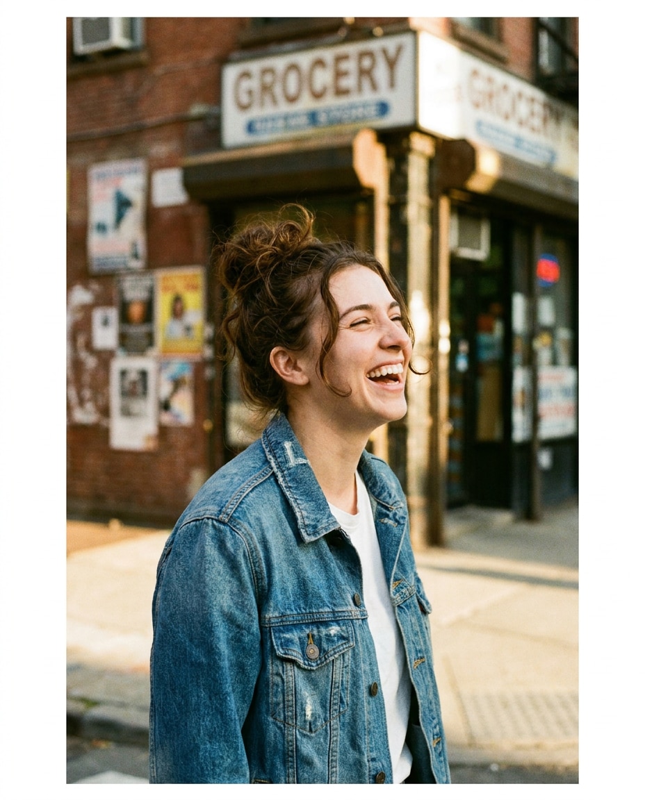 sunkissed candid smile photo