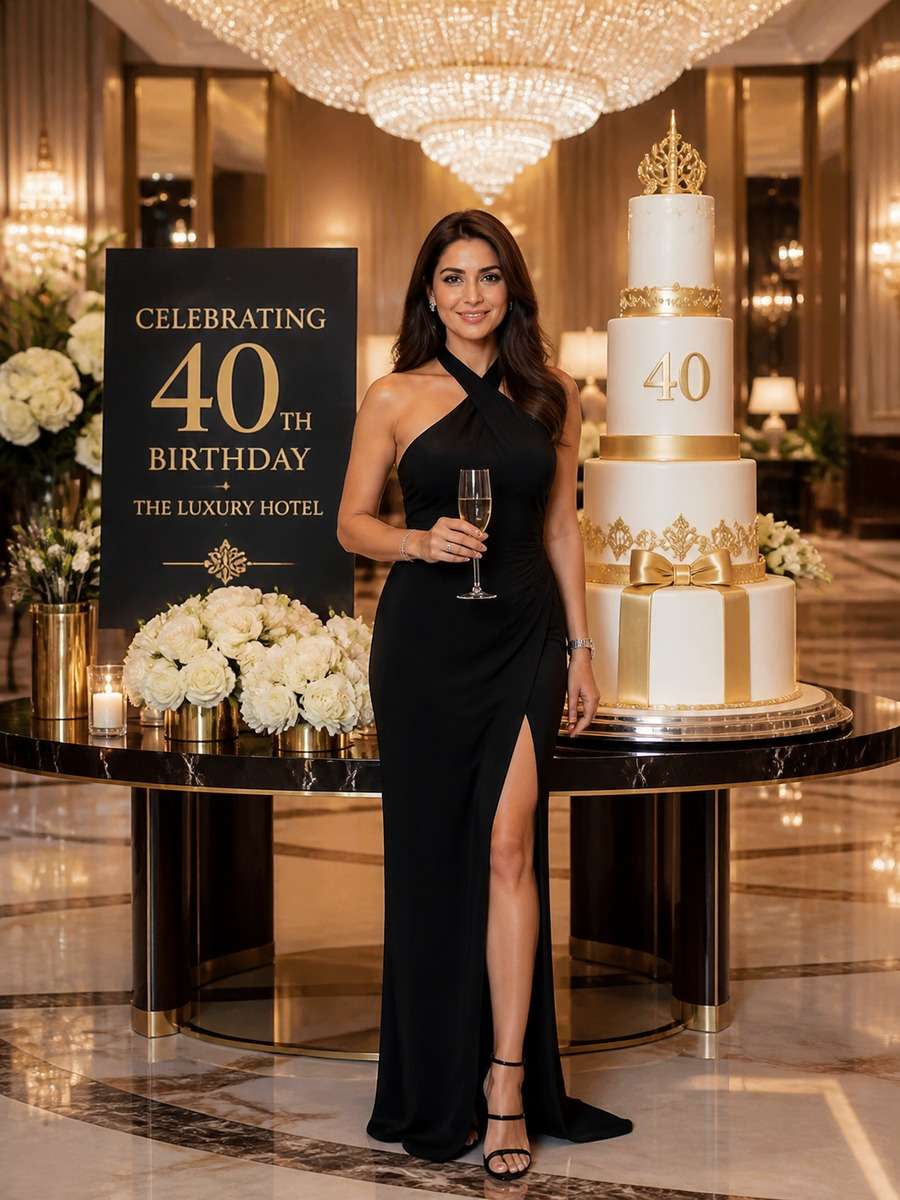 Luxury Hotel Birthday Scene photo