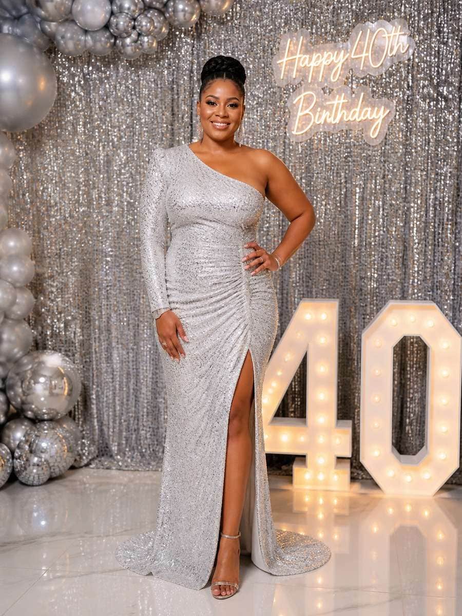 Silver Glitter Milestone Edit photo