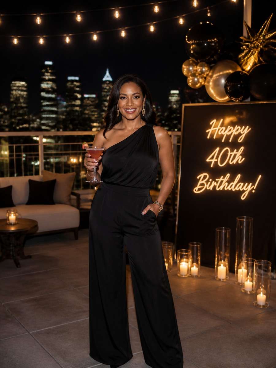 Night Rooftop Birthday Party photo