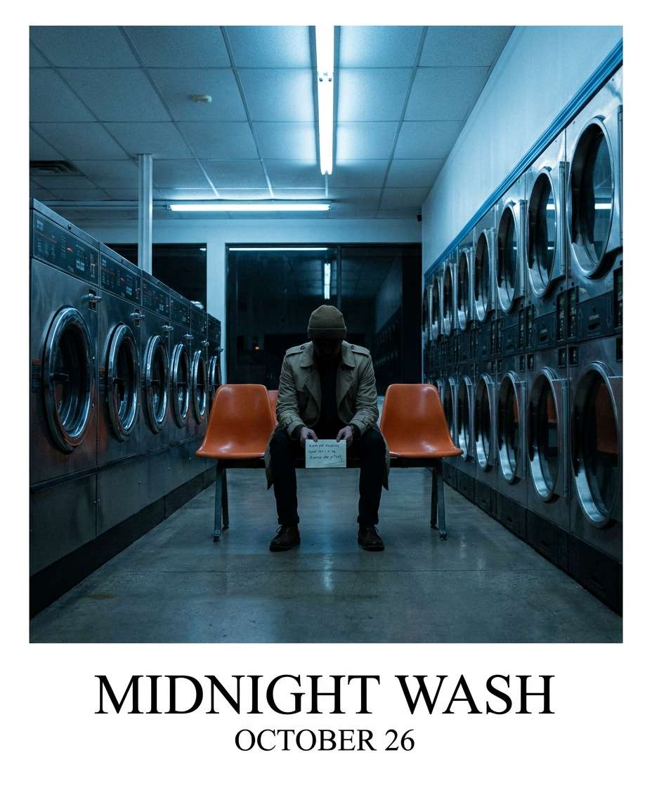 in a quiet laundromat photo
