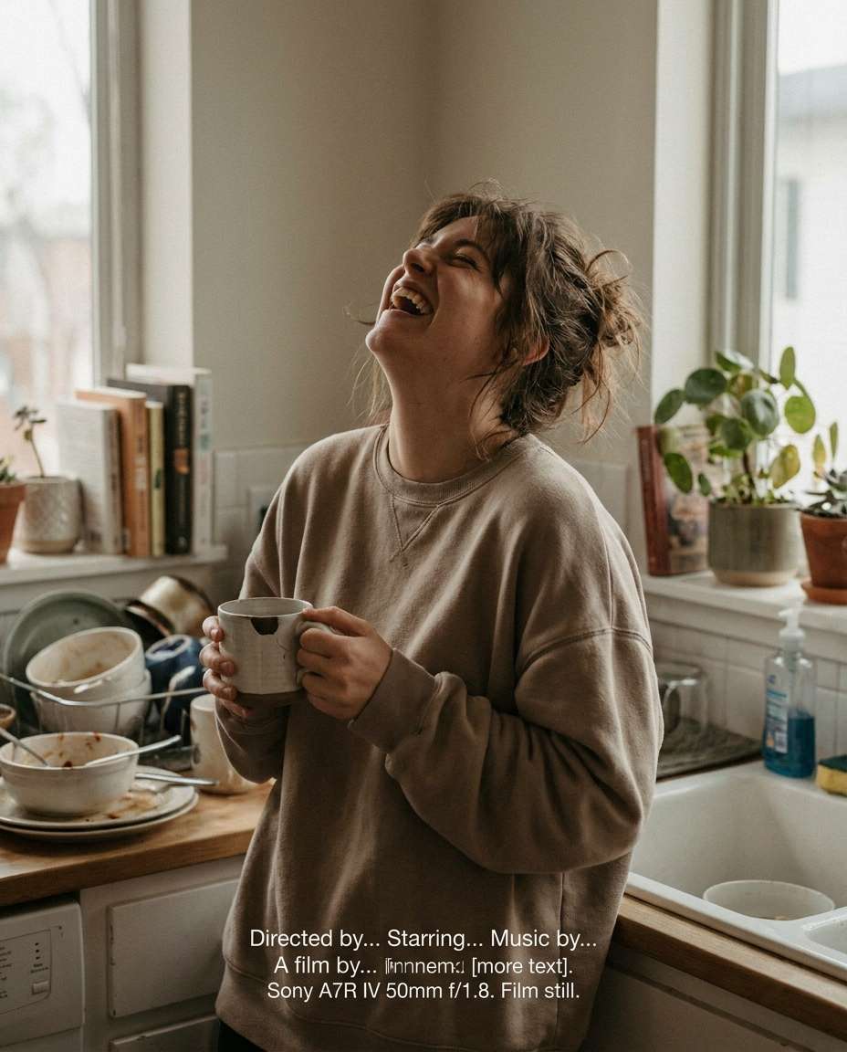 midlaugh in kitchen photo
