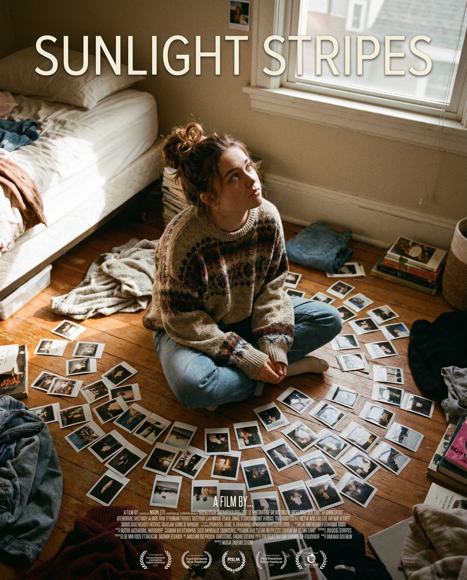 teen with polaroids photo