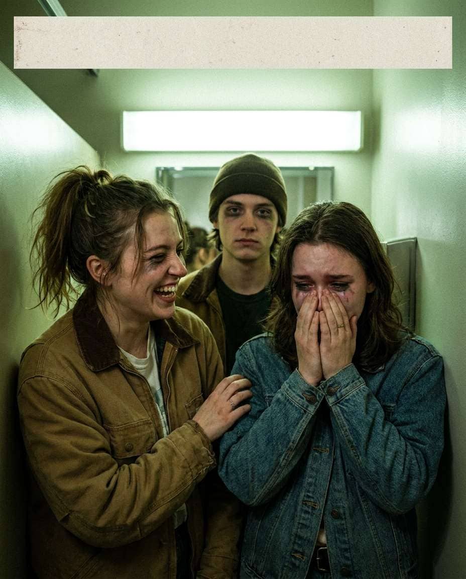 friends in bathroom photo