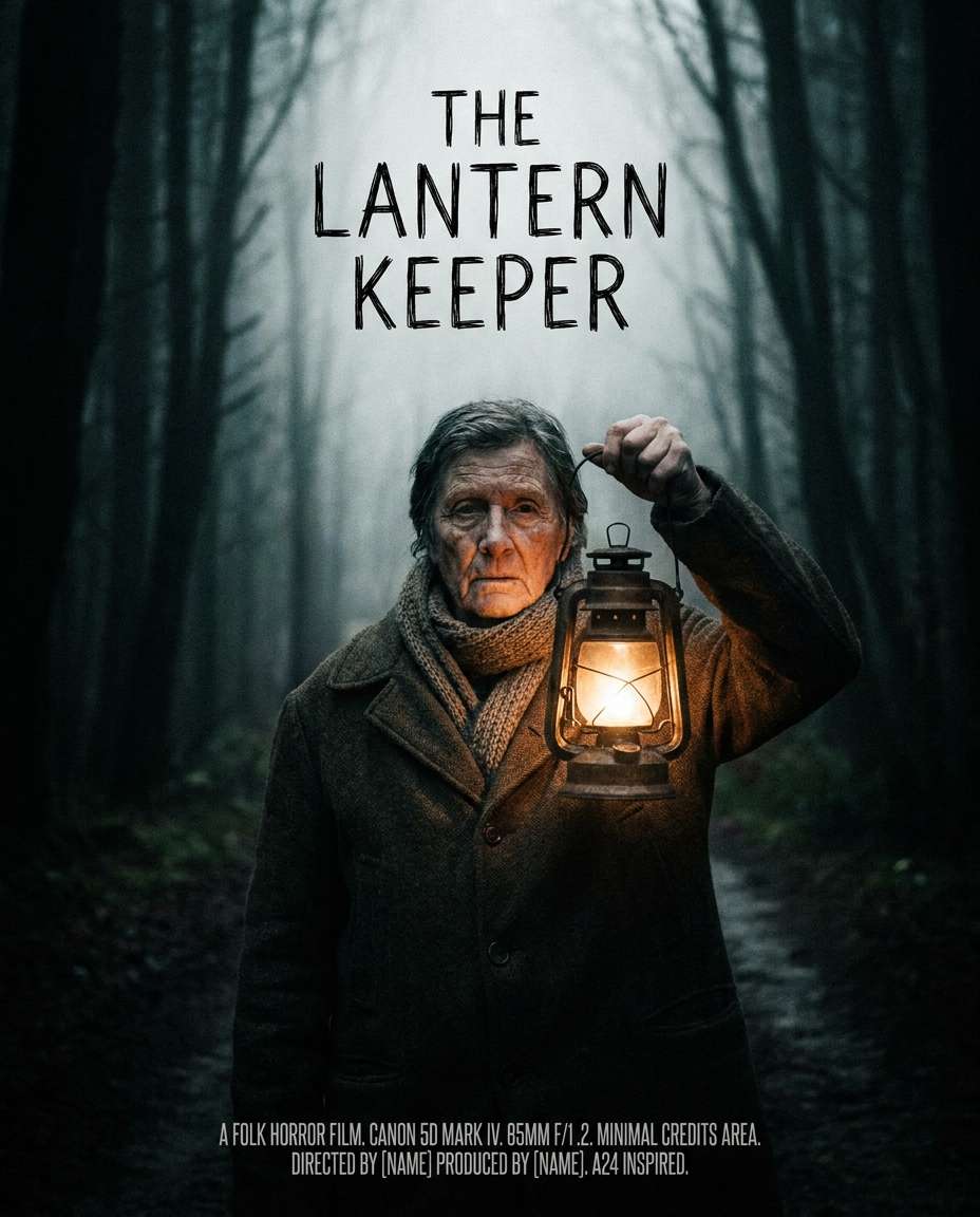 elder with lantern photo