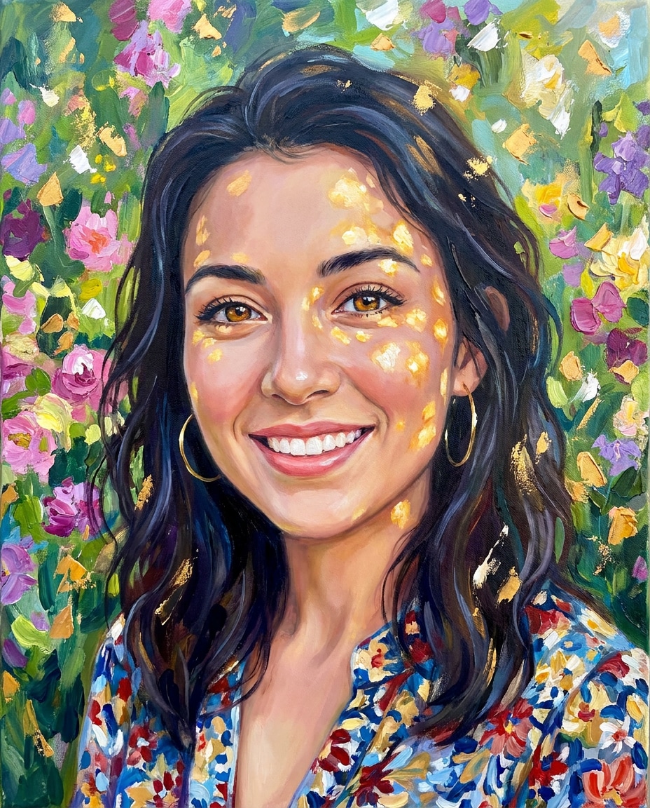 sunlit garden glow photo