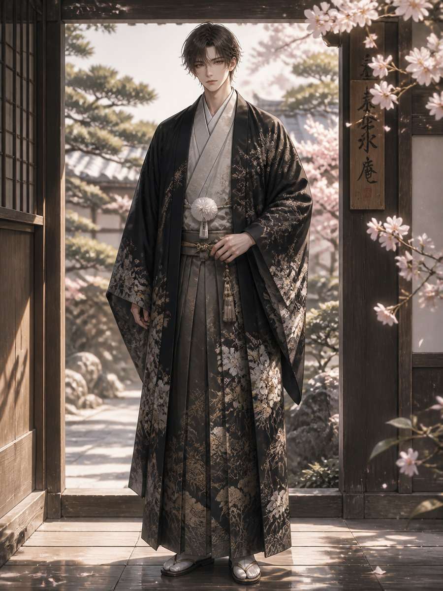 Traditional kimono anime style photo