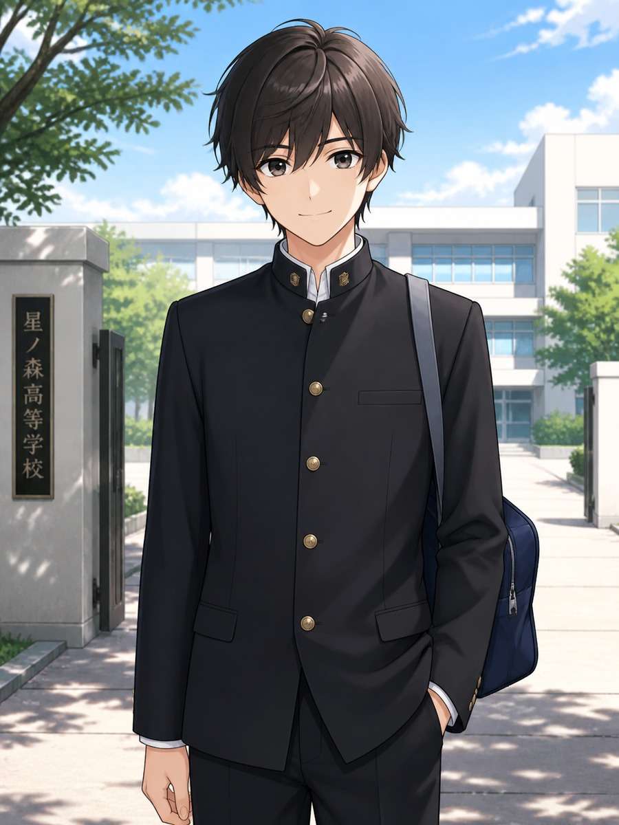 School uniform anime edit photo