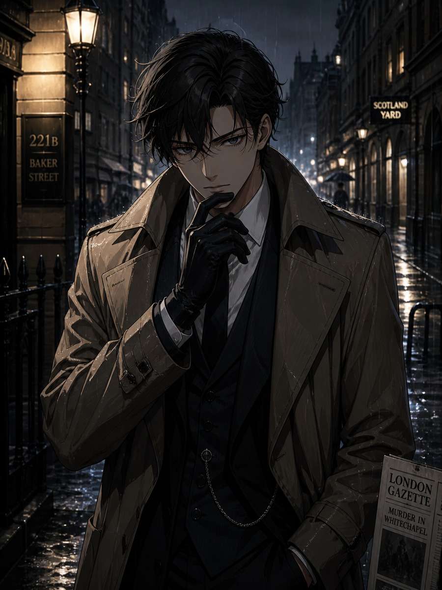 Detective anime portrait photo